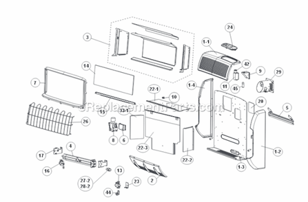 Part Location Diagram of 70609 Mr Heater Lower Front Panel Assembly